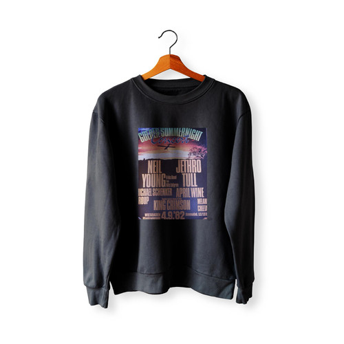 Original 1982 Jethro Tull Neil Young King Crimson Germany Concert  Racerback Sweatshirt Sweater