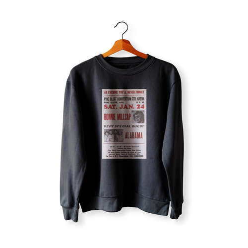 Ronnie Milsap With Special Guest Alabama January 24Th Vintage  Racerback Sweatshirt Sweater