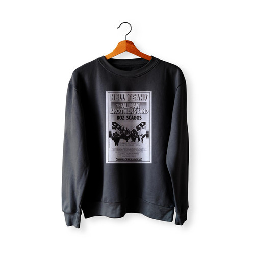 The Allman Brothers Band 1973 Hell Yeah Vancouver B.C. Concert  Racerback Sweatshirt Sweater