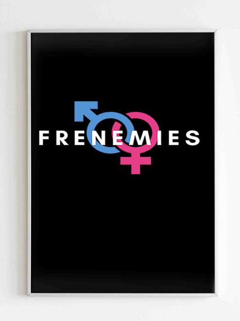 Frenemies Male Female Icon Poster