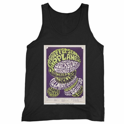 Bg-4 Jefferson Airplane 1966 Fillmore Auditorium Concert  Tank Top