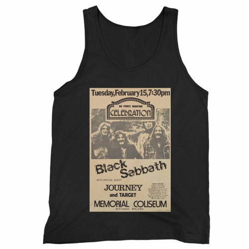 Black Sabbath Journey 1977 Fort Wayne Memorial Coliseum Concert  Tank Top