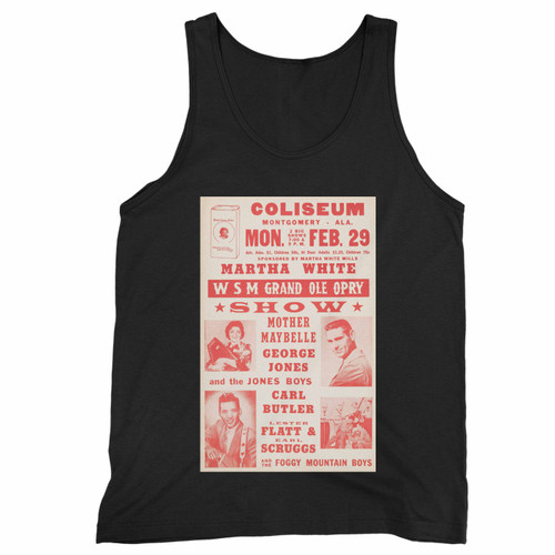 George Jones Flatt And Scruggs 1960 Montgomery Alabama Concert  Tank Top