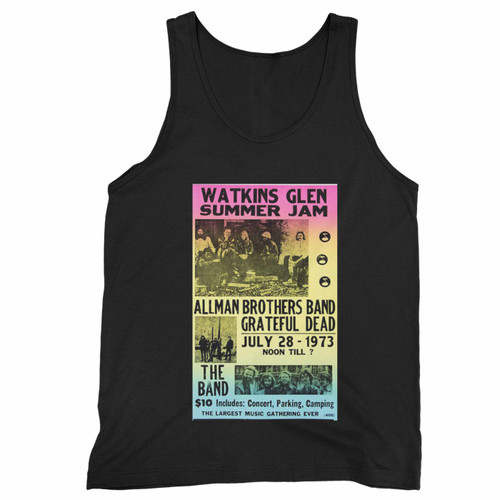 Luxe West Inc Allman Brothers Band & Grateful Dead Retro Concert  Tank Top
