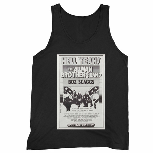 The Allman Brothers Band 1973 Hell Yeah Vancouver B.C. Concert  Tank Top