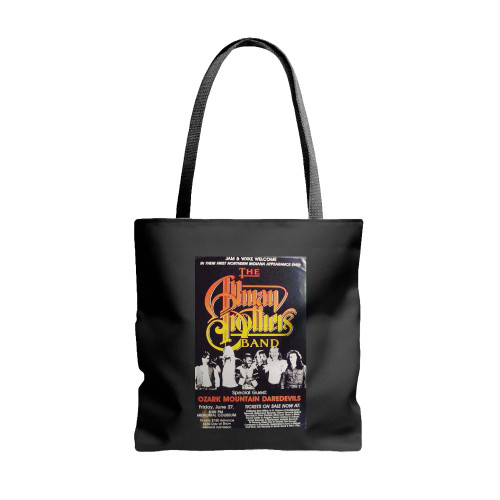 Allman Brothers Fort Wayne 1980  Tote Bags Allman Brothers Fort Wayne 1980  Tote Bags