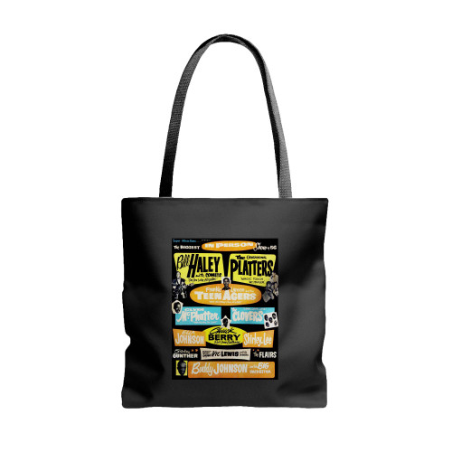 Bill Haley The Platters Chuck Berry Frankie Lymon 1956 Concert  Tote Bags