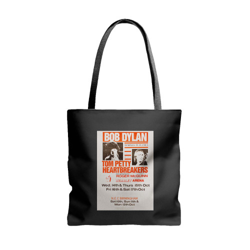 Bob Dylan Tom Petty Roger Mcguinn Original Concert  Tote Bags