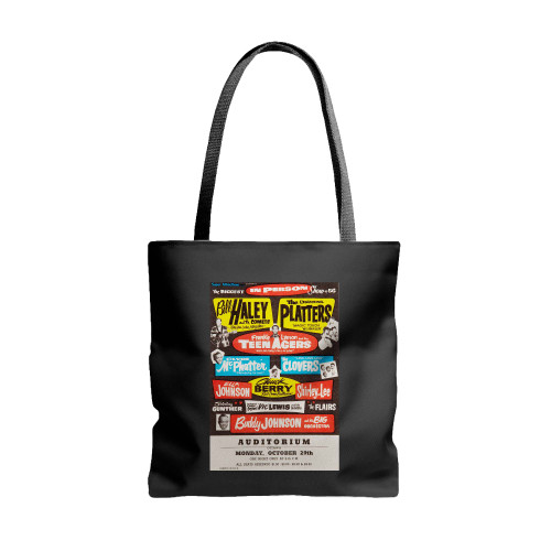 Chuck Berry Bill Haley Biggest In-Person Show Of 56 Original  Tote Bags