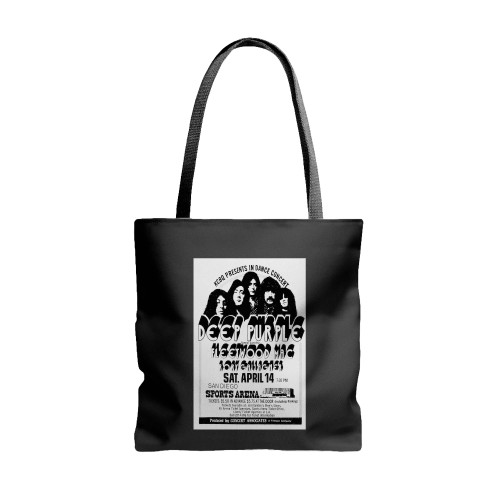 Deep Purple Fleetwood Mac Rory Gallagher At San Diego  Tote Bags