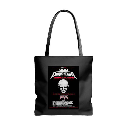 Dirkschneider Accept Anvil Back To Roots Tour 2016 England Concert  Tote Bags