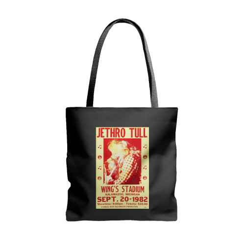 Jethro Tull Wings Stadium 1982  Tote Bags Jethro Tull Wings Stadium 1982  Tote Bags