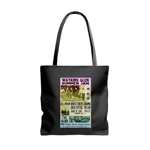 Luxe West Inc Allman Brothers Band & Grateful Dead Retro Concert  Tote Bags