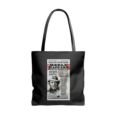 Merle Haggard Concert  Tote Bags