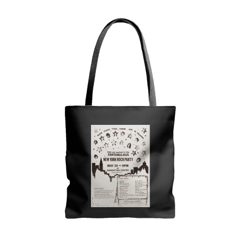 New York Rock Party Punk New Wave Concert  Tote Bags