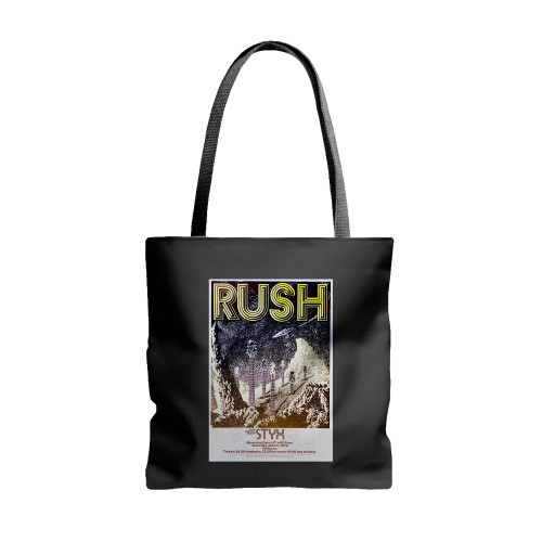 Rush Ultra Rare Autographed 1976 El Paso Concert  Tote Bags