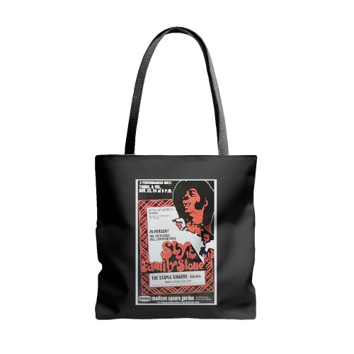 Sly And The Family Stone Staple Singers 1972 New York Concert  Tote Bags