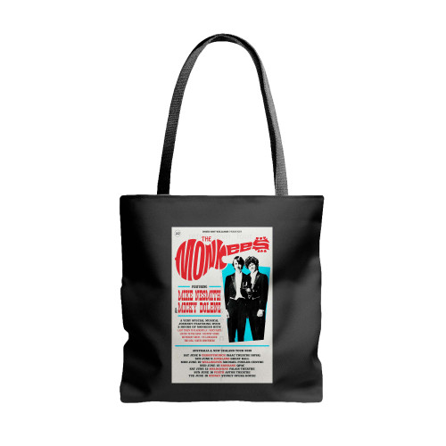The Monkees Auckland New Zealand Vintage Concert  Tote Bags