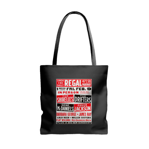 The Shirelles The Drifters 1962 Concert  Tote Bags