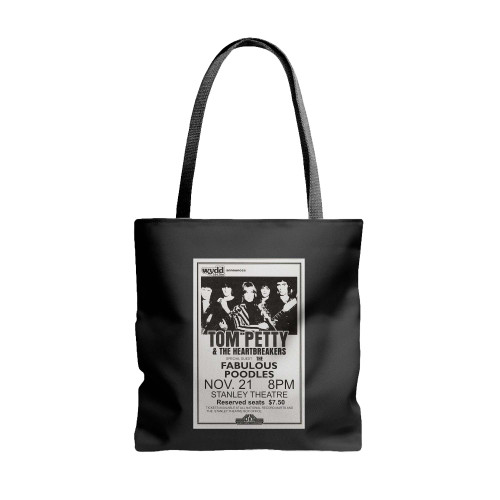 Tom Petty & The Heartbreakers Original 1979 Stanley Theatre Concert  Tote Bags