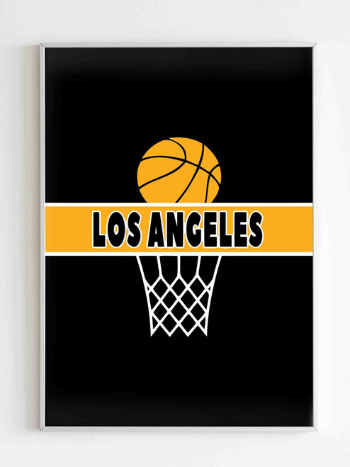 Los Angeles A Line Lakers Matte Poster
