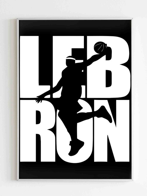 Lebron James Dunking Lakers Jump Matte Poster