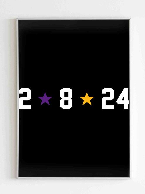 Kobe Bryant X Gianna Bryant 2 8 24 New Lakers Matte Poster