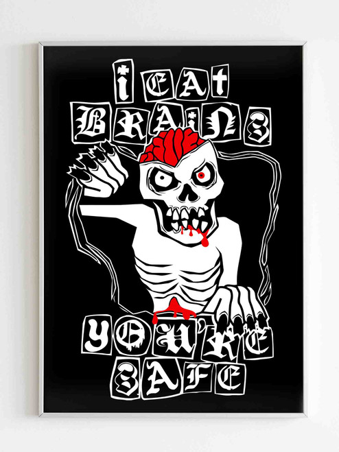Rude Zombie Matte Poster