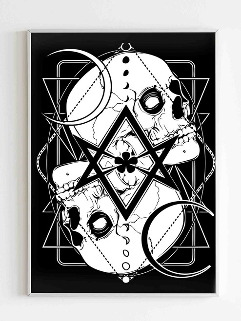 Crowley Is Unicursal Hexagram Matte Poster Crowley Is Unicursal Hexagram Matte Poster