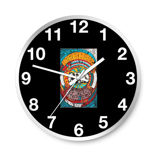 1968 Jefferson Airplane Minneapolis Reproduction Concert  Wall Clocks