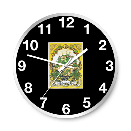 2022 Phishcharleston Yellow Silkscreen Concert  Wall Clocks