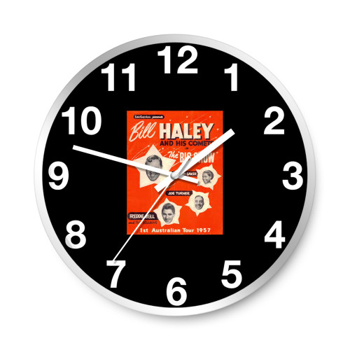 Bill Haley And The Comets The Platters Lavern Baker Big Joe Turner Freddie Bell And The Bell Boys Australian Tour 1957  Wall Clocks