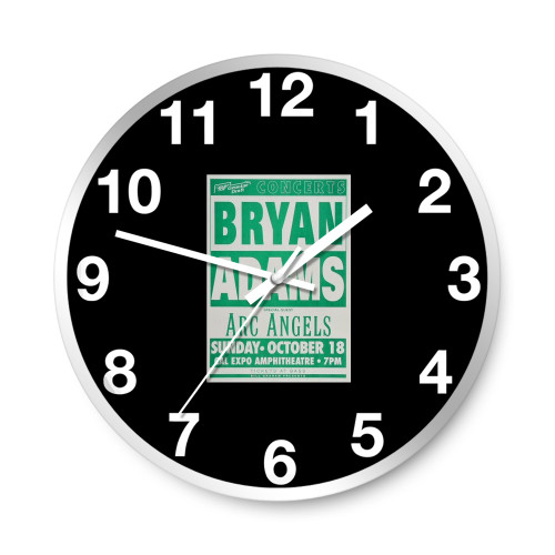 Bryan Adams Vintage Concert 2  Wall Clocks