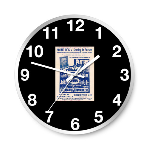 Chuck Berry 1956 Concert Flyer  Wall Clocks