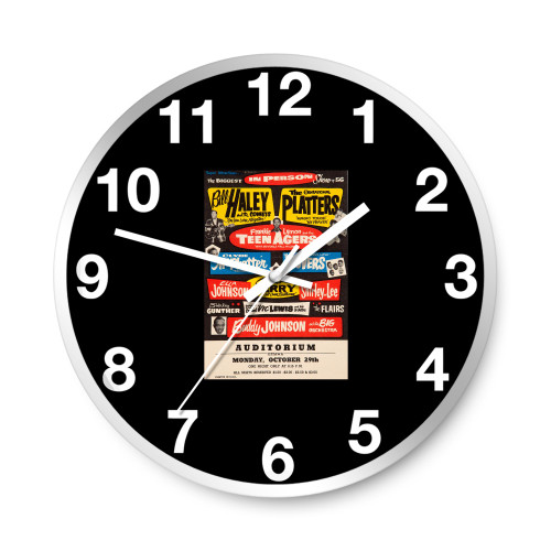 Chuck Berry Bill Haley Biggest In-Person Show Of 56 Original  Wall Clocks
