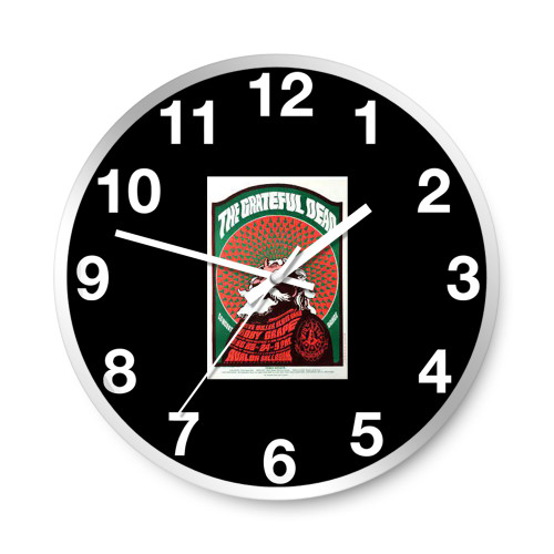 Grateful Dead Moby Grape Steve Miller Mint 1966 Family Dog Concert  Wall Clocks