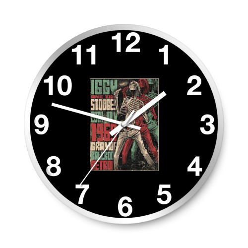Iggy And The Stooges Detroit 1969  Wall Clocks
