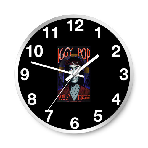 Iggy Pop 2001 Apr 27 San Diego Chuck Sperry  Wall Clocks
