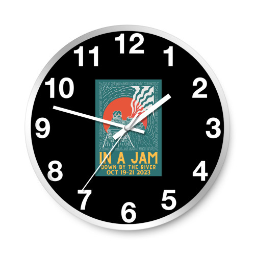 In A Jam Down By The River  Wall Clocks