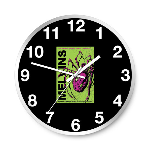 Melvins Helms Alee Harsh Mellow Spokane 2022 Mike Sandoval  Wall Clocks