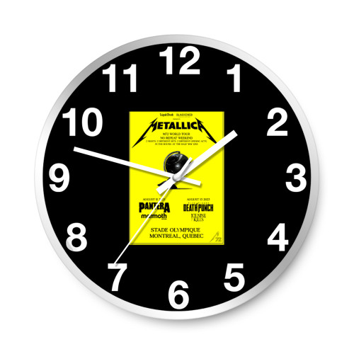 Metallica 72 Seasons 2023 2024 M72 World Tour Montreal Stade Olympique  Wall Clocks