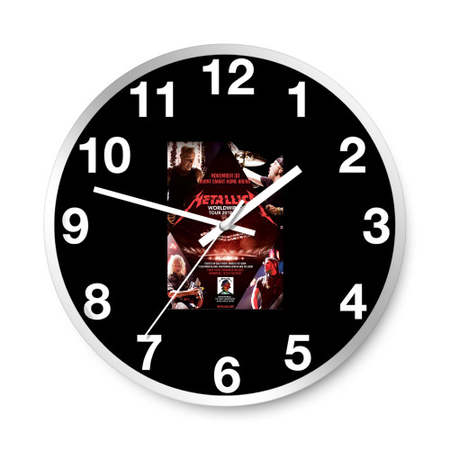 Metallica Concert 2018 Slc Hardwired Tour  Wall Clocks
