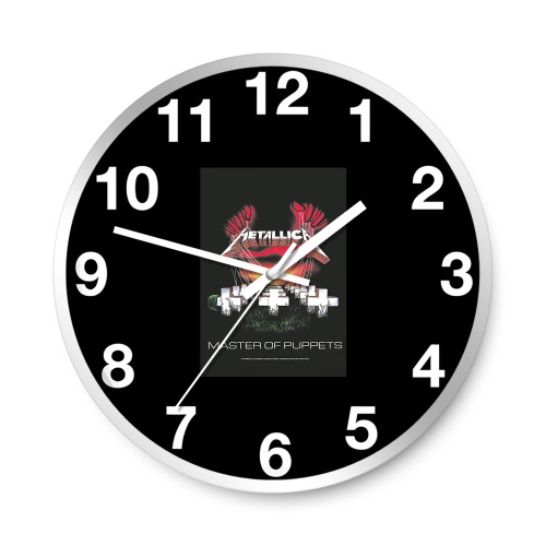 Metallica Master Of Puppets Large Fabric  Wall Clocks