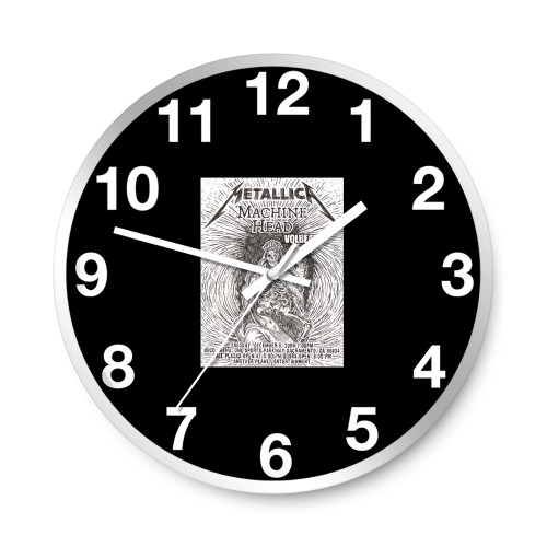 Metallica Original Pen And Ink Concert  Wall Clocks