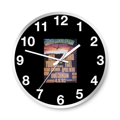 Original 1982 Jethro Tull Neil Young King Crimson Germany Concert  Wall Clocks