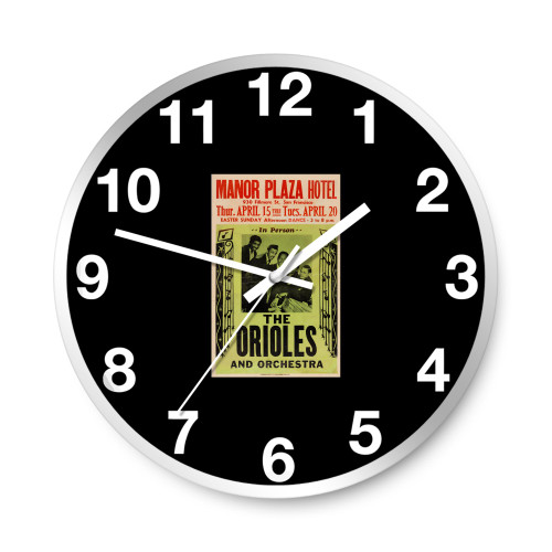 Orioles Manor Plaza Concert  Wall Clocks
