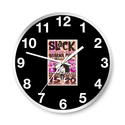 Slack Afghan Whigs 1989 Portland Seattle Concert  Wall Clocks