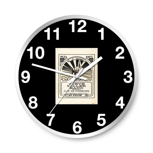 Steve Miller Band 1972 Iowa City Iowa Concert  Wall Clocks