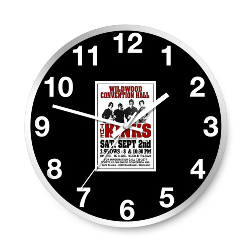 The Kinks 1972 Wildwood Nj Convention Hall Concert  Wall Clocks