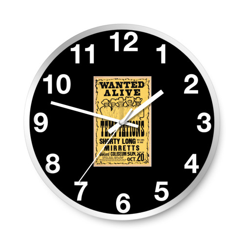 The Temptations Rare Wanted Alive Cowboy Motif 1968 Concert  Wall Clocks
